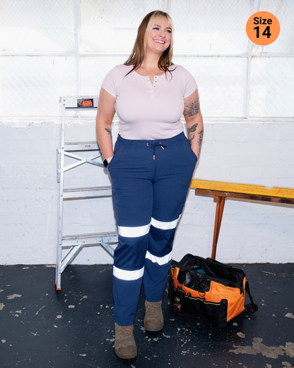 Z-Lite Comfort with 4 Way Stretch Pant - Navy Taped