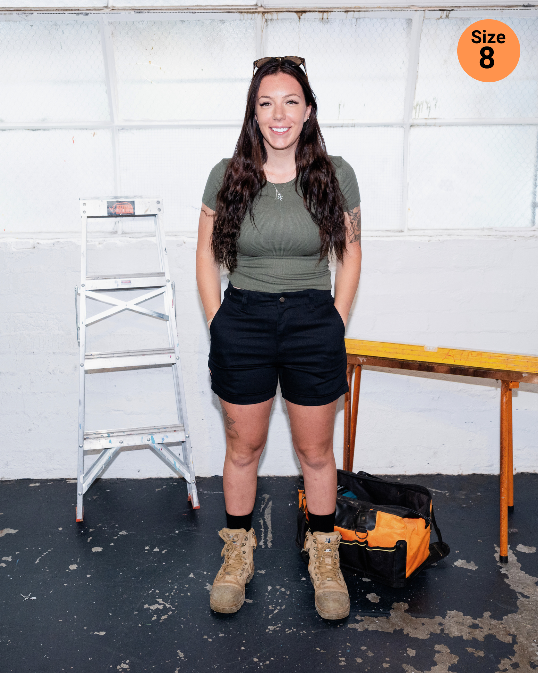 The Middy Short - Black - Zadie Workwear