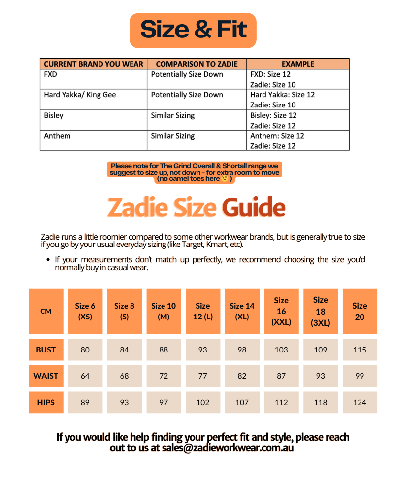 The Grind Shortall - Stone - Zadie Workwear