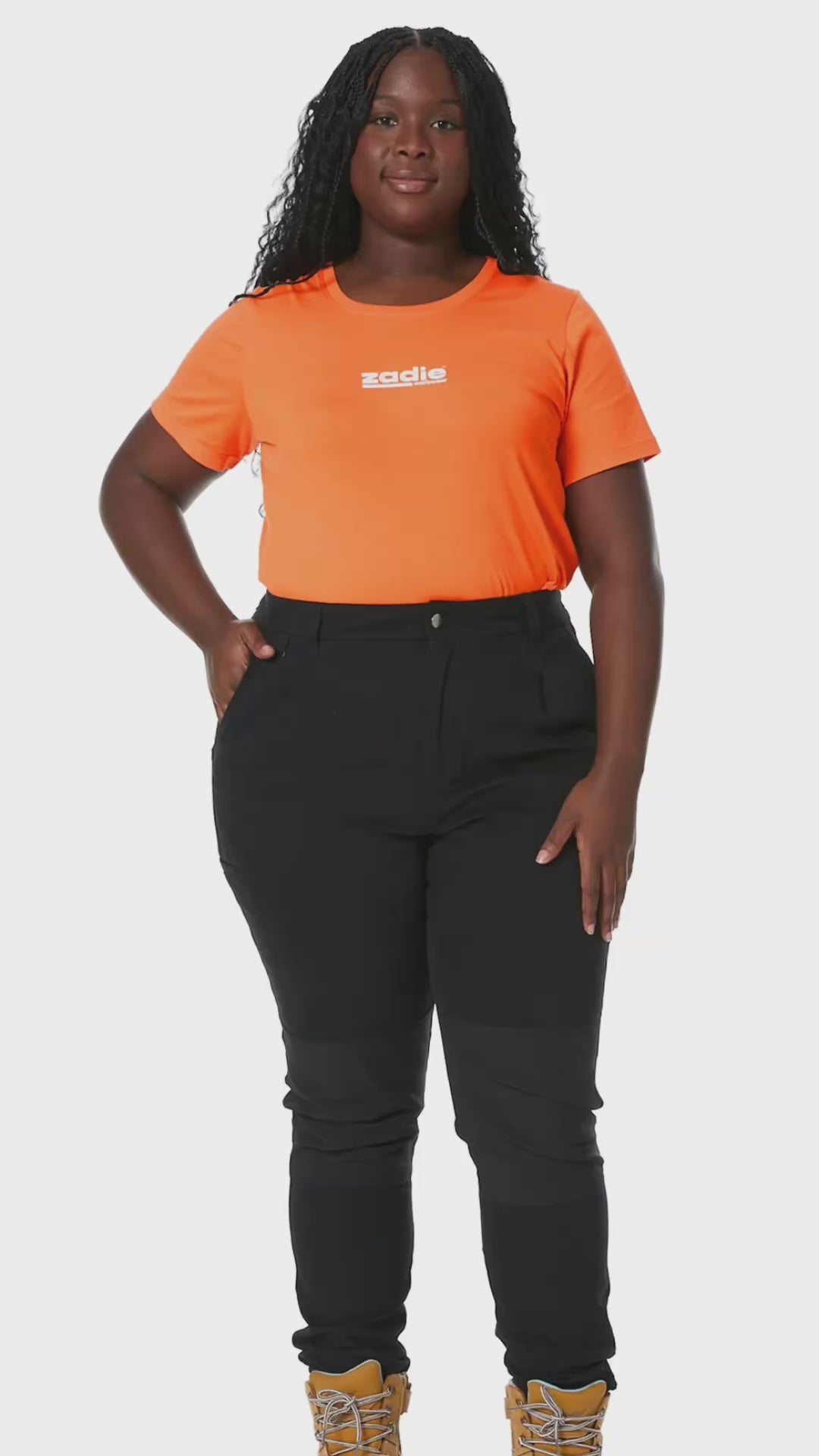 The Workz Short in White – Zadie Workwear
