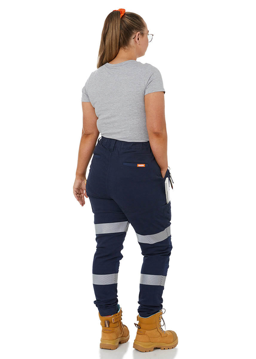 The Workz Pant Reflective - Navy Taped – Zadie Workwear